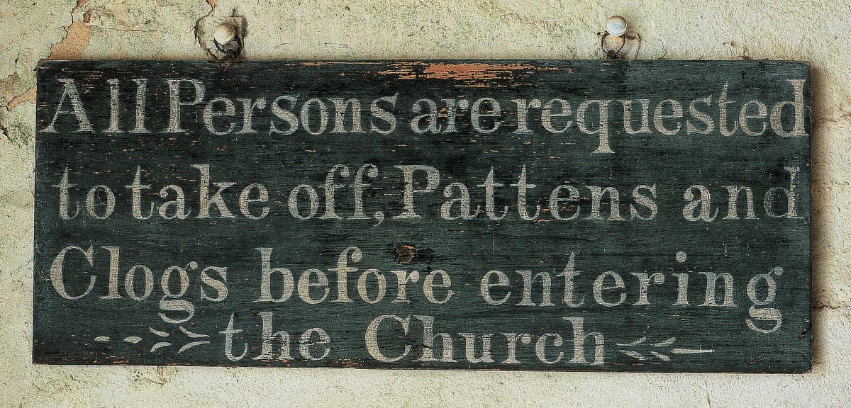Notice in Trent church